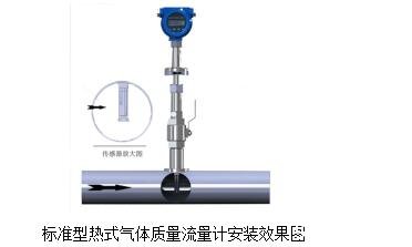 热式气体质量流量计安装效果图 热式气体质量流量计安装效果图